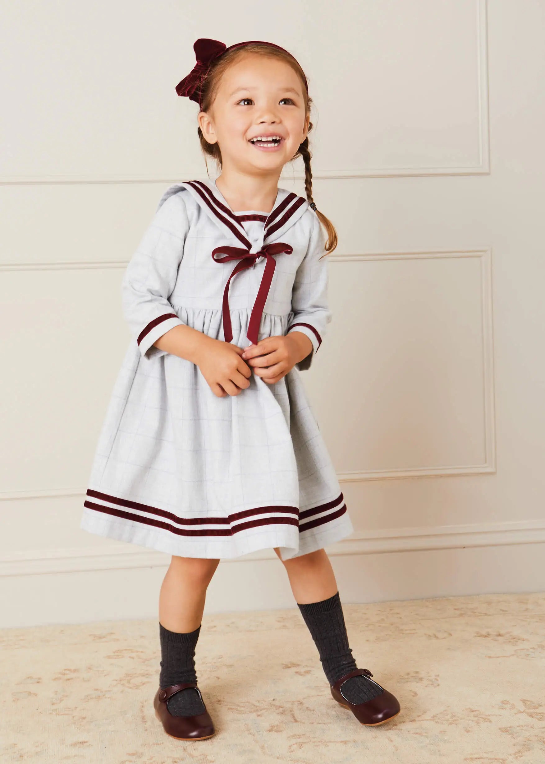 Dark Grey Ribbed Knee-High Socks (0mths-8yrs) Socks from Pepa London