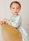 Floral Hand Smocked Long Sleeve Collar Dress In Mustard (12mths-6yrs) DRESSES  from Pepa London