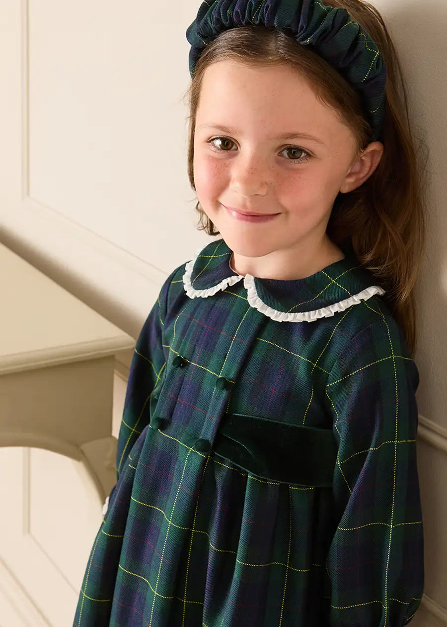 Radley Tartan Scrunchie Hairband in Green Hair Accessories from Pepa London