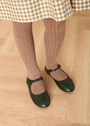 Leather Mary Jane Shoes in British Racing Green (24-36EU) Shoes from Pepa London