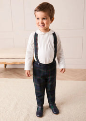Embroidered Peter Pan Collar Top in Blue (18mths-5yrs) Tops & Bodysuits from Pepa London