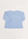 Openwork Detail Baby Cardigan in Blue (1-6mths) Knitwear  from Pepa London