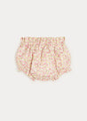 Floral Big Bow Bloomers In Pink (3mths-2yrs) BLOOMERS  from Pepa London