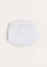 Lace Trim Embroidered Bloomers in White (1-6mths) Bloomers  from Pepa London