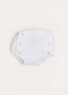 Lace Trim Embroidered Bloomers in White (1-6mths) Bloomers  from Pepa London