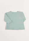 Openwork Detail Baby Cardigan in Green (1-6mths) Knitwear  from Pepa London