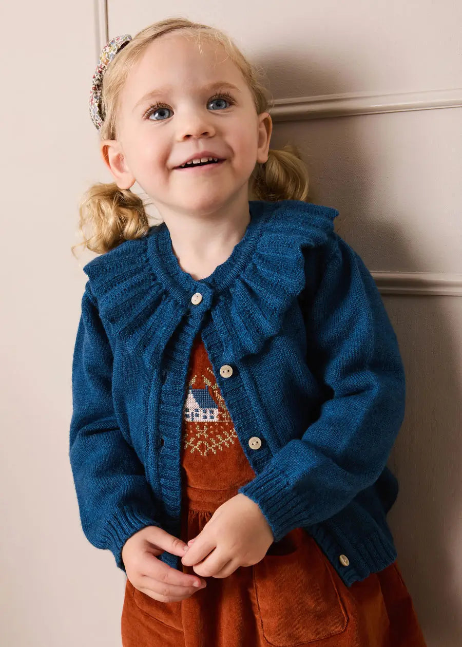 Velvet Skirt with Braces in Toffee (18mths-5yrs) Skirts from Pepa London