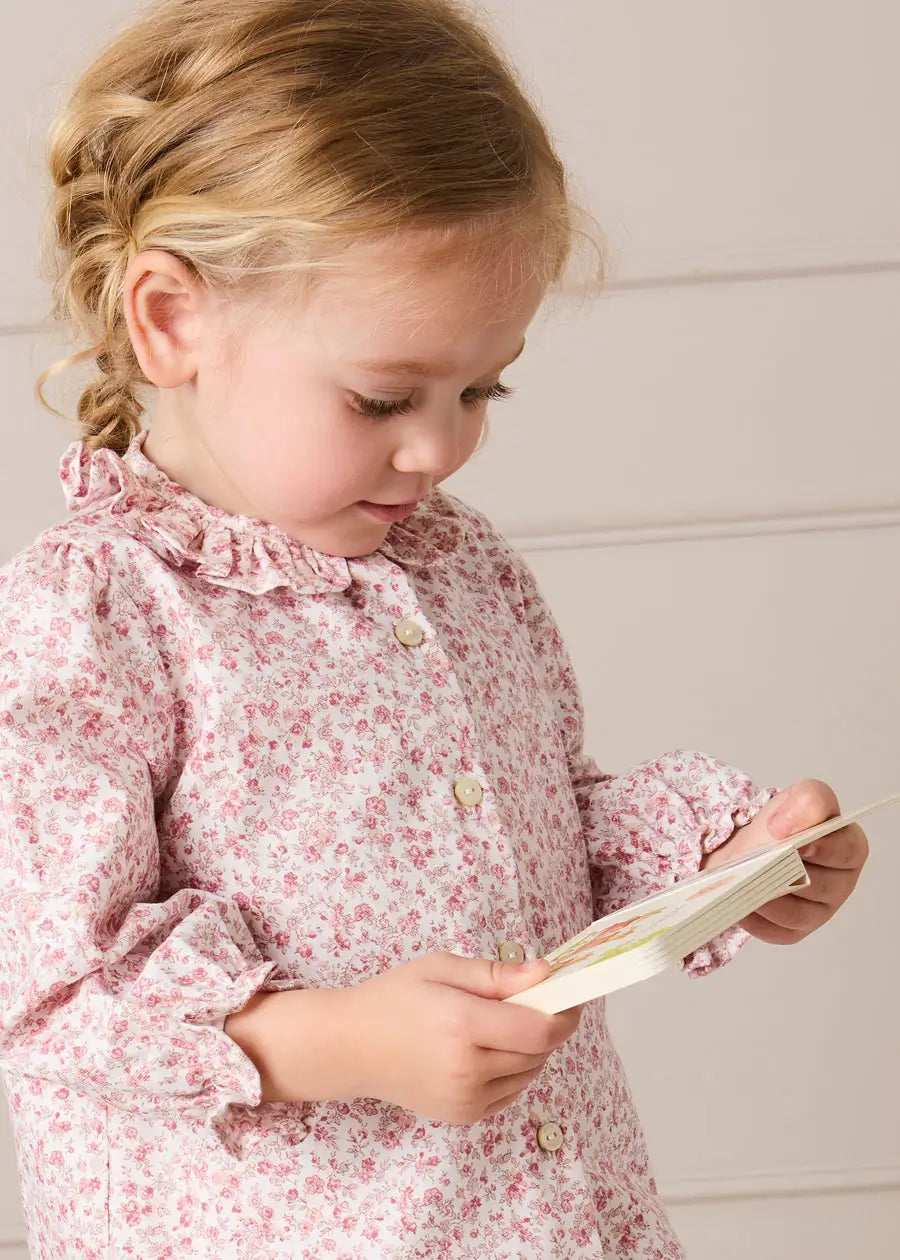Jane Floral Pyjamas in Pink (18mths-10yrs) Nightwear from Pepa London