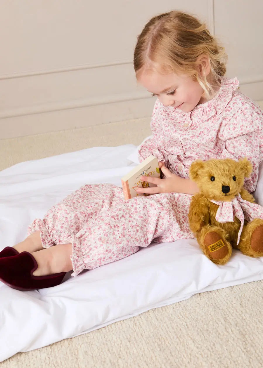 Jane Floral Pyjamas in Pink (18mths-10yrs) Nightwear from Pepa London