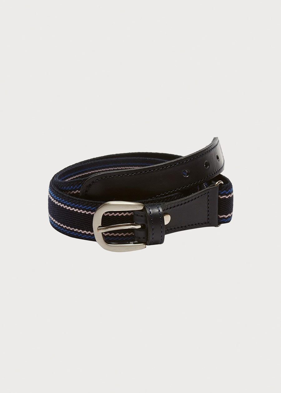 Navy Striped Belt Belts & Braces  from Pepa London