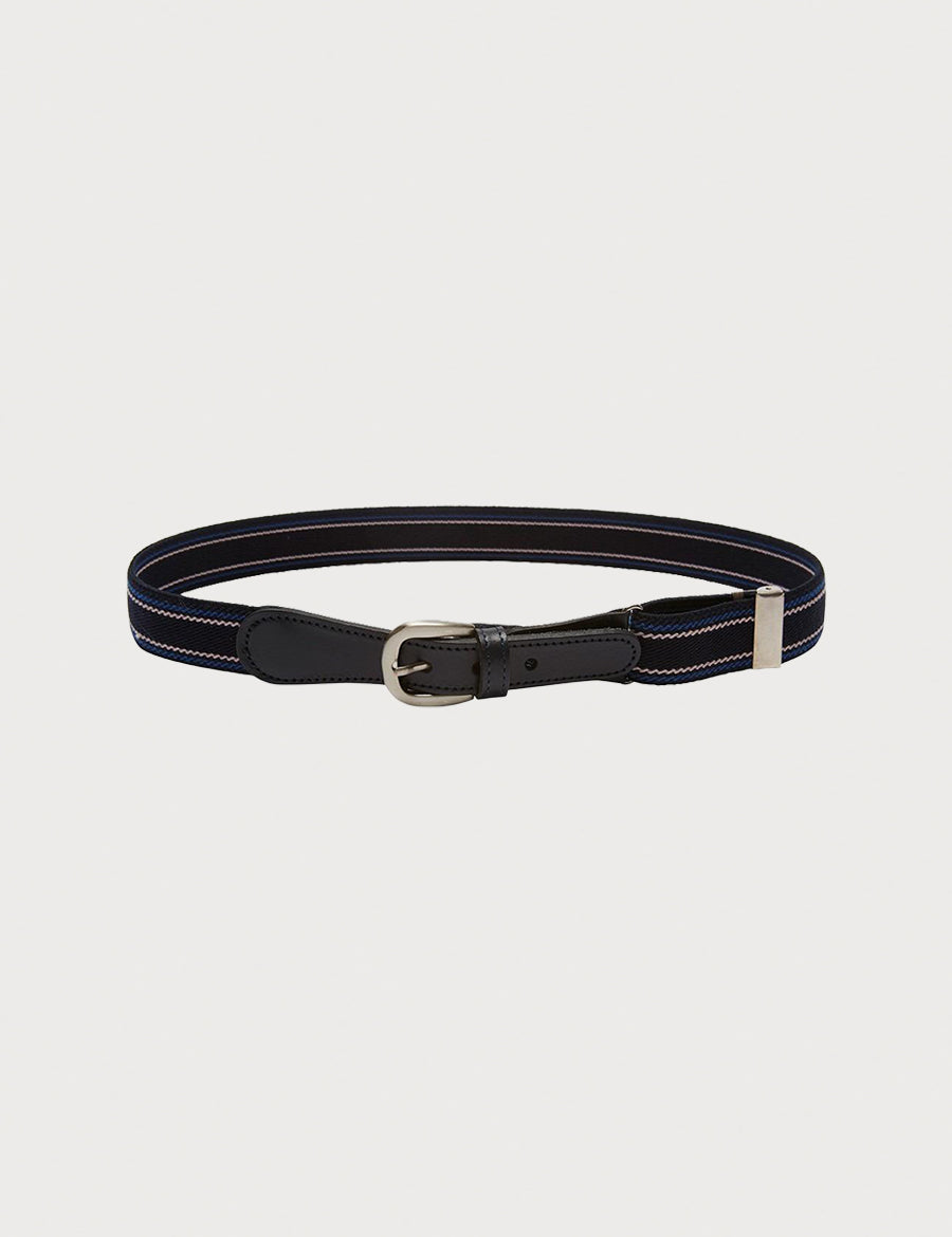 Navy Striped Belt Belts & Braces  from Pepa London