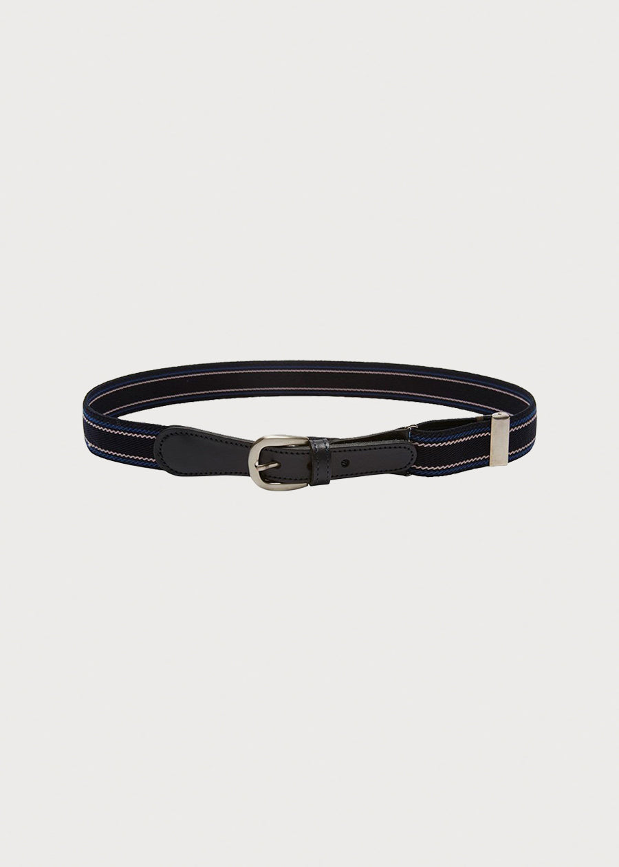 Navy Striped Belt Belts & Braces  from Pepa London