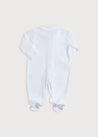 Newborn All-In-One With Rocking Horse Embroidery In Blue (1-6mths) Tops & Bodysuits  from Pepa London