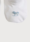 Newborn Booties With Rocking Horse Embroidery Blue (1-3mths) Knitted Accessories  from Pepa London