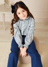 Soft Denim Wide Leg Trousers in Denim (3-10yrs) Trousers  from Pepa London