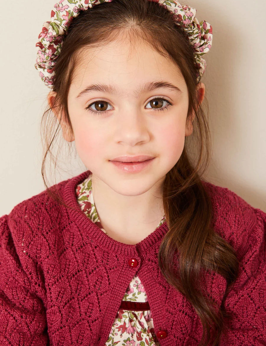 Daphne Floral Hairband in Raspberry Hair Accessories  from Pepa London