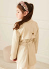 Check Lined Trench Coat In Beige (4-10yrs) COATS  from Pepa London