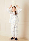 Toile Ruffle Collar Pyjamas in Blue (18mths-10yrs) Nightwear  from Pepa London