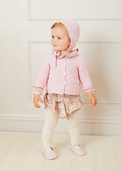 Openwork Bonnet in Pink (S-L) KNITTED ACCESSORIES  from Pepa London