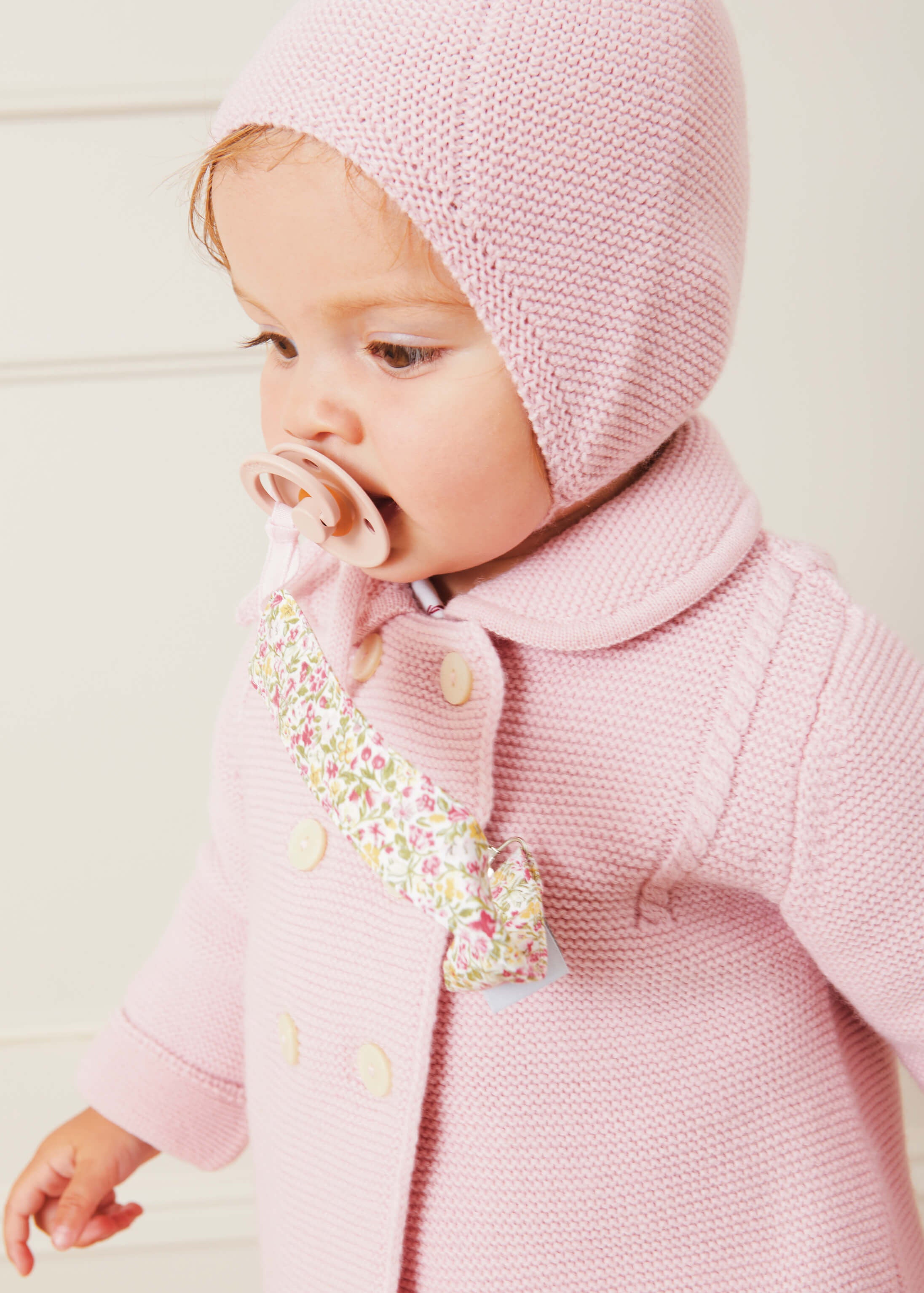Merino Wool Pom Pom Hat In Pink (S-L) KNITTED ACCESSORIES  from Pepa London