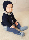 Ribbed Tights in Denim Blue (3mths-8yrs) Tights  from Pepa London