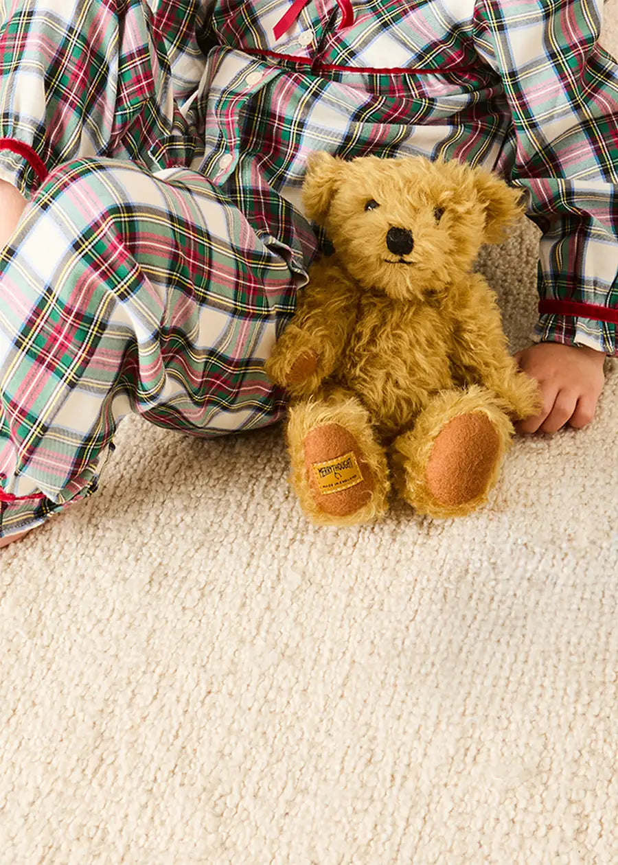 Winterberry Tartan Velvet Trim Detail Pyjamas in Red (2-10yrs) Nightwear from Pepa London