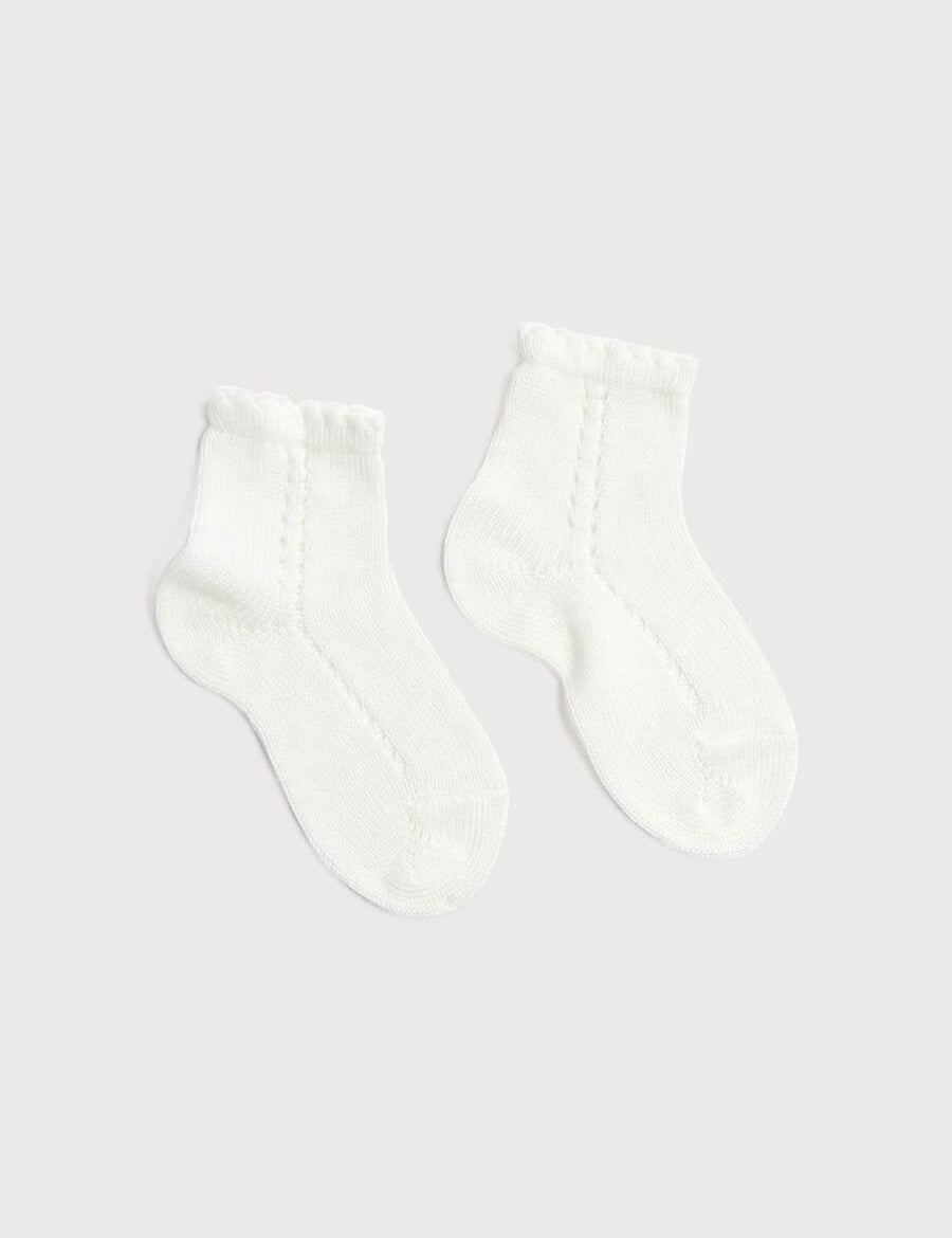 Openwork short socks White (0mths-8yrs) Socks  from Pepa London