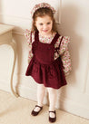 The Burgundy Corduroy Skirt Baby Girl Look Look  from Pepa London