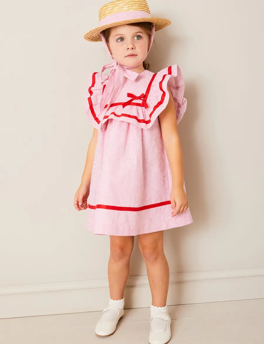 The Striped Ruffle Dress Toddler Girl Look Look from Pepa London