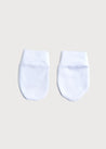 Newborn Mittens with Rocking Horse Embroidery Blue (1-3mths) Accessories  from Pepa London