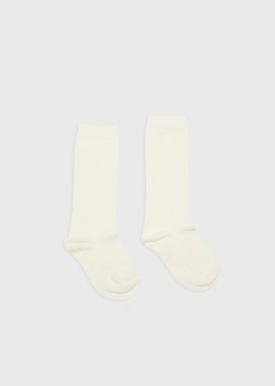 Plain high socks - Cream (0mths-10yrs) Socks from Pepa London