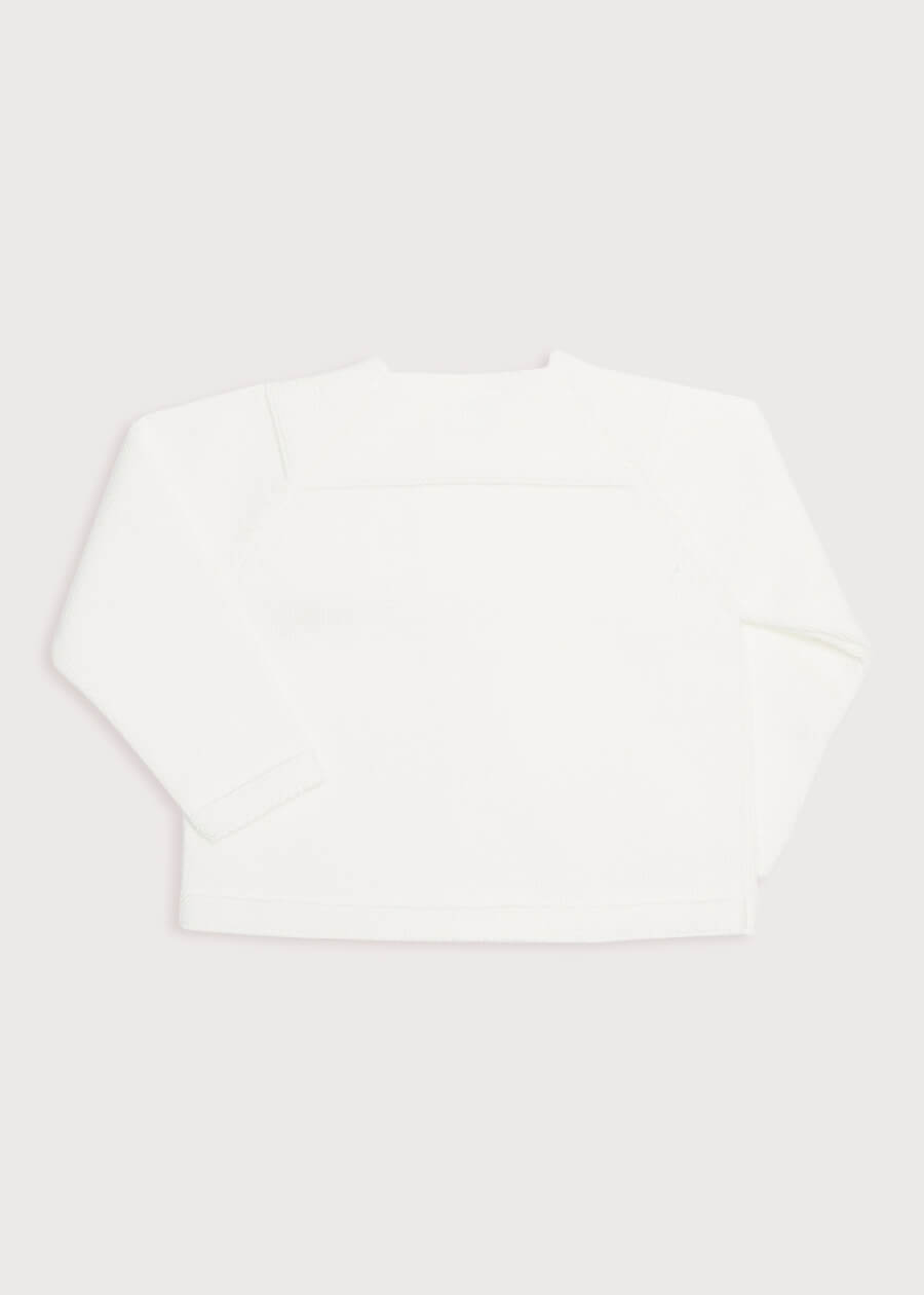 Boys Celebration Cardigan Ivory (2-8yrs) Knitwear  from Pepa London