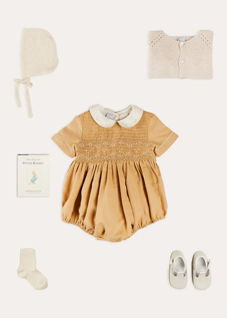 The Almond Romper Baby Boy Look Look from Pepa London