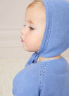 Openwork Knitted Bonnet in Blue (S-L) Knitted Accessories  from Pepa London