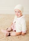 Handsmocked Ruffle Collar Romper In Rose Pink (6mths-2yrs) ROMPERS  from Pepa London