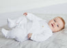 Peter Pan Collar Velour Nightwear in White (0-12mths) Nightwear  from Pepa London