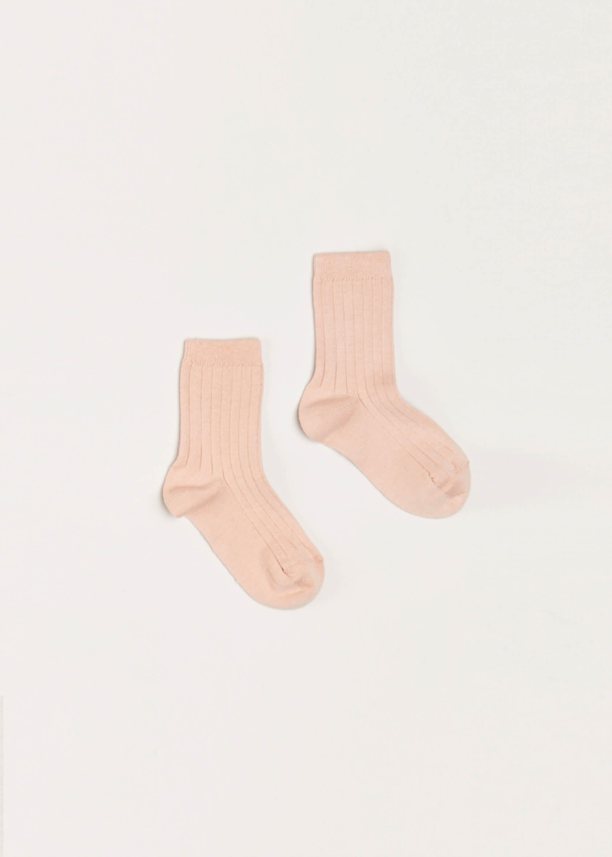 Ribbed Short Socks - Dusty Pink (0mths-10yrs) Socks from Pepa London