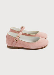 Girls Suede Pink Mary-Jane Shoes (24-34EU) Shoes  from Pepa London