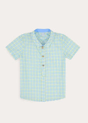 Pip Check Short Sleeve Shirt in Green (4-10yrs)