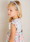 Polo Collar Sleeveless Bold Check Dress in Blue (12mths-10yrs) Dresses  from Pepa London