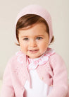 Audrey Toile Scallop Collar Short Sleeve Bodysuit in Pink (1mth-2yrs) TOPS & BODYSUITS from Pepa London