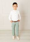 Cargo Pocket Trousers in Green (4-10yrs) Trousers  from Pepa London