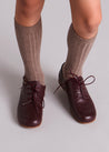 Leather Lace-Up Burgundy Shoes (20-34EU) Shoes  from Pepa London