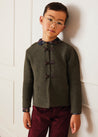 Toggle Fastening Knitted Cardigan in Green (12mths-10yrs) Knitwear  from Pepa London