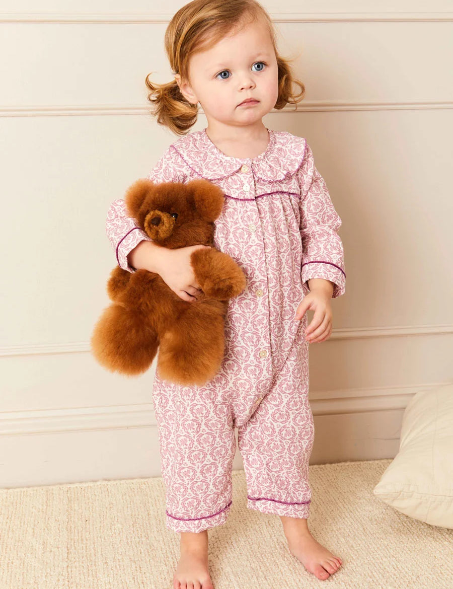 Laurel Floral Ruffle Collar Nightwear in Pink (6mths-3yrs) Nightwear  from Pepa London