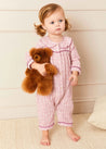 Laurel Floral Ruffle Collar Nightwear in Pink (6mths-3yrs) Nightwear  from Pepa London