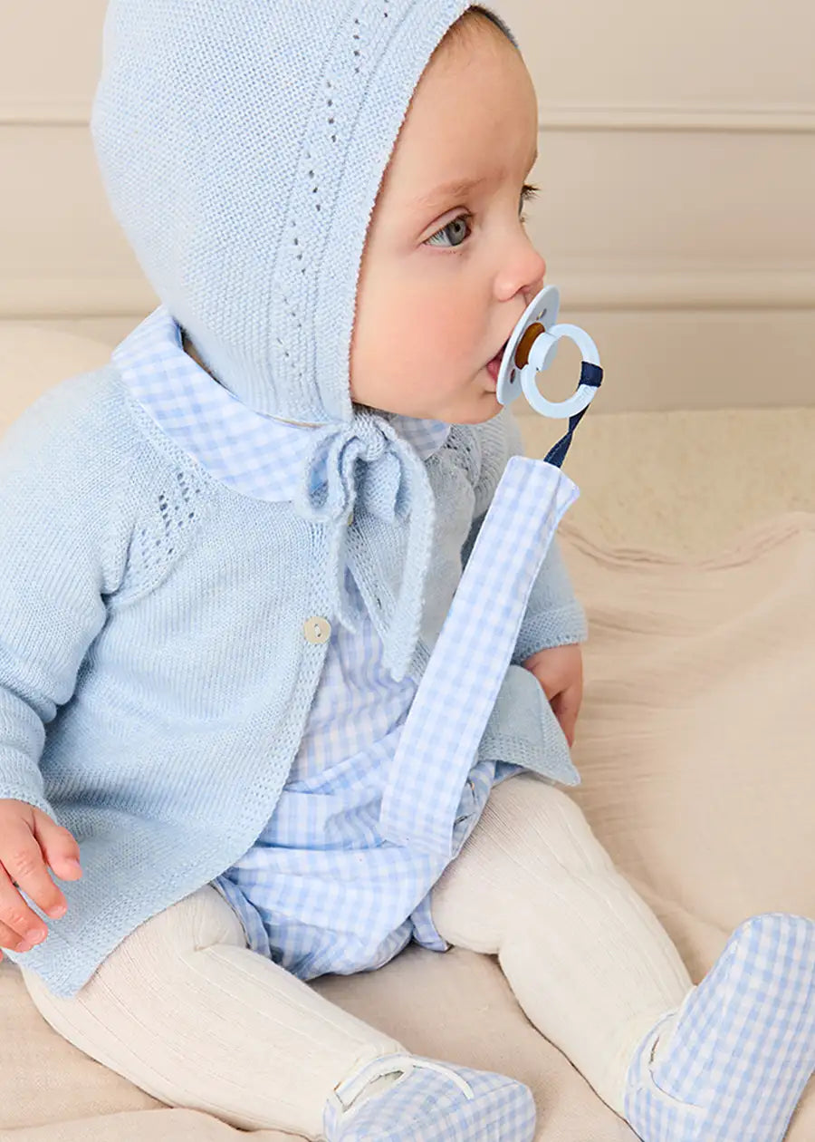 William Check Smocked Bloomers in Blue (3-12mths) Bloomers from Pepa London