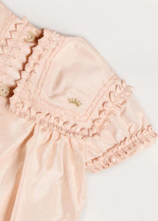 The Royal Silk Romper in Rose (6mths-3yrs) from Pepa London