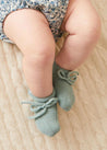 Knitted Booties in Green Shoes  from Pepa London