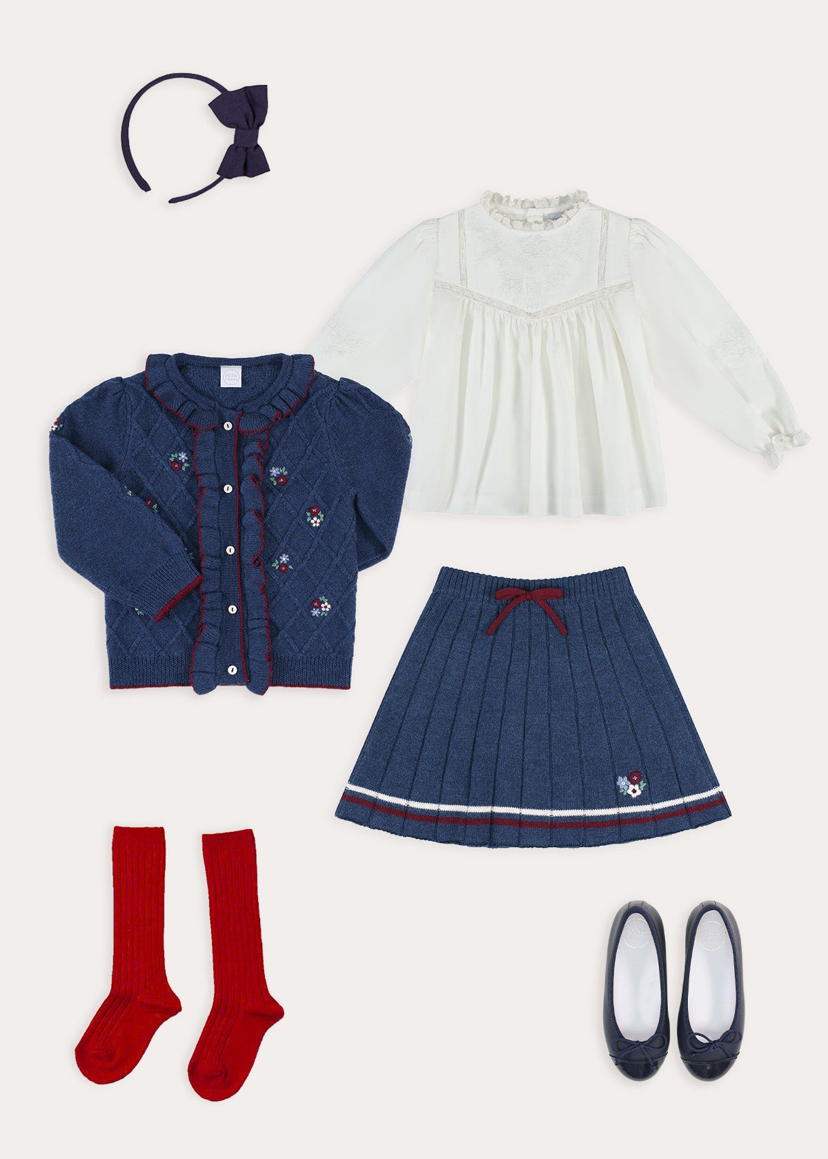 The Navy Knit Girl Look Look from Pepa London